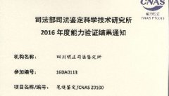 2016年度笔迹鉴定/CNAS Z0100